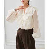 ラッフルフリルシアーキーネックブラウス | RANAN | 詳細画像2