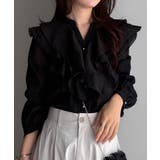 ラッフルフリルシアーキーネックブラウス | RANAN | 詳細画像21 