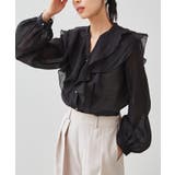 ラッフルフリルシアーキーネックブラウス | RANAN | 詳細画像27 