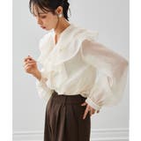 ラッフルフリルシアーキーネックブラウス | RANAN | 詳細画像3