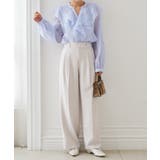 ラッフルフリルシアーキーネックブラウス | RANAN | 詳細画像31 