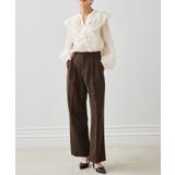 ラッフルフリルシアーキーネックブラウス | RANAN | 詳細画像6