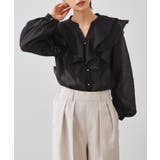 ラッフルフリルシアーキーネックブラウス | RANAN | 詳細画像8