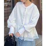 前後2WAYフリルぺプラムショートカーディガン | RANAN | 詳細画像27 