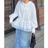 前後2WAYフリルぺプラムショートカーディガン | RANAN | 詳細画像28 