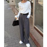 レイヤードヘンリーネックリブＴシャツ | RANAN | 詳細画像30 