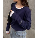 レイヤードヘンリーネックリブＴシャツ | RANAN | 詳細画像4 