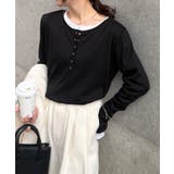 レイヤードヘンリーネックリブＴシャツ | RANAN | 詳細画像40 