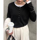 レイヤードヘンリーネックリブＴシャツ | RANAN | 詳細画像41 