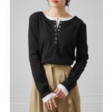 レイヤードヘンリーネックリブＴシャツ | RANAN | 詳細画像47 