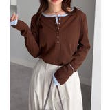 レイヤードヘンリーネックリブTシャツ | RANAN | 詳細画像48