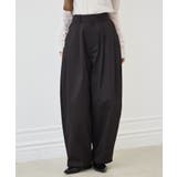 ブラック | カーブシルエットサイドタックパンツ | RANAN