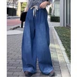 【S~LLサイズ展開】2タックワイドイージーデニムパンツ | RANAN | 詳細画像49