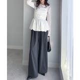 【S～3L展開】とろみ２タックイージーパンツ | RANAN | 詳細画像43 