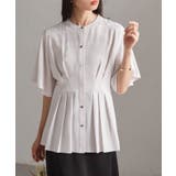 ライトベージュ | ウエストタックフレアブラウス | RANAN