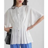 ホワイト | ウエストタックフレアブラウス | RANAN