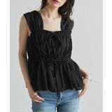 フロントリボンギャザーノースリブラウス | RANAN | 詳細画像10