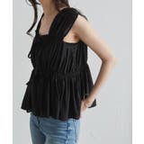 フロントリボンギャザーノースリブラウス | RANAN | 詳細画像12