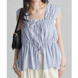 フロントリボンギャザーノースリブラウス | RANAN | 詳細画像2