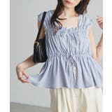 フロントリボンギャザーノースリブラウス | RANAN | 詳細画像3