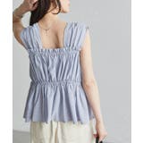 フロントリボンギャザーノースリブラウス | RANAN | 詳細画像6