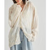 アイボリー | コード刺繍フードシャツ | RANAN