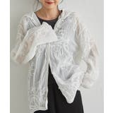 ホワイト | コード刺繍フードシャツ | RANAN