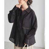 配色パイピングシアーシャツ | RANAN | 詳細画像12