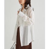 配色パイピングシアーシャツ | RANAN | 詳細画像5