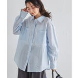 ブルーケイ | 配色パイピングシアーシャツ | RANAN