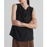 ブラック | ノースリドレープブラウス | RANAN