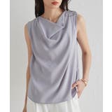 ブルーグレー | ノースリドレープブラウス | RANAN