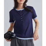 レイヤードヘンリーネックTシャツ | RANAN | 詳細画像1