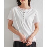 ホワイトケイ | レイヤードヘンリーネックTシャツ | RANAN