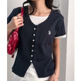 ネイビーケイ | <U.S.POLO ASSN.>バイカラーレイヤード風カットソーTシャツ | RANAN