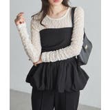 アイボリー | パッチワークレースTシャツ | RANAN