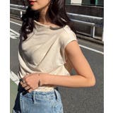 タックドレープフレンチスリーブTシャツ | RANAN | 詳細画像3