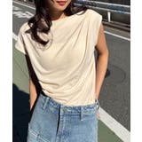 アイボリー | タックドレープフレンチスリーブTシャツ | RANAN