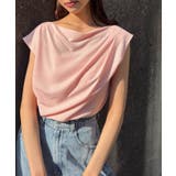 ピンク | タックドレープフレンチスリーブTシャツ | RANAN