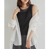 カップ付きレイヤードヘンリーネックタンクトップ | RANAN | 詳細画像13 