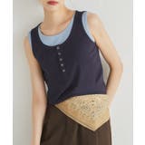 カップ付きレイヤードヘンリーネックタンクトップ | RANAN | 詳細画像17 