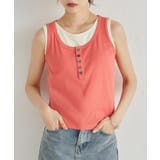 カップ付きレイヤードヘンリーネックタンクトップ | RANAN | 詳細画像26 