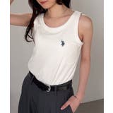 ホワイト | ＜U.S.POLO ASSN.＞カップ付きリブタンクトップ | RANAN
