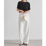 透かし柄メロー配色Tシャツ | RANAN | 詳細画像16