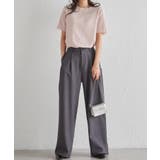 透かし柄メロー配色Tシャツ | RANAN | 詳細画像22