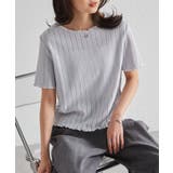 透かし柄メロー配色Tシャツ | RANAN | 詳細画像23