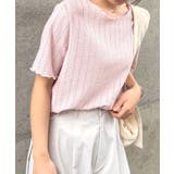透かし柄メロー配色Tシャツ | RANAN | 詳細画像31 