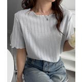 透かし柄メロー配色Tシャツ | RANAN | 詳細画像38 