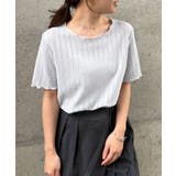 透かし柄メロー配色Tシャツ | RANAN | 詳細画像42 