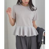 異素材切替ペプラムTシャツ | RANAN | 詳細画像30